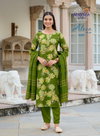 Alexa Vol 6 By Radhika Vertican Silk Foil Printed Kurti With Pant Dupatta Wholesale In India